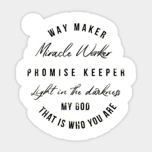 Way Maker , Promise Keeper Sticker